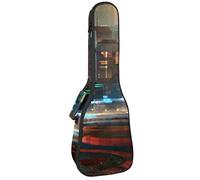 Ukulele Bag City of the Future - Custodia per ukulele per concerti di Soprano tenore da 23 pollici, spessore 10 mm, con cinghie regolabili, morbida e imbottita