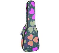 Ukulele Bag Colorato Clover Leave Ukulele Caso per Soprano Tenore Concert 23 Pollice 10 MM Spessore Morbido Imbottito Cinghie Regolabile Gig Bag