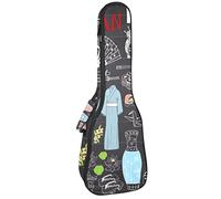 Ukulele Bag Culture Giapponesi Ukulele Custodia per Soprano Tenore Concert 23 Pollice 10 MM Spessore Morbido Imbottito Cinghie Regolabile Gig Bag