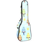 Ukulele Bag Cute Bird Pattern Ukulele Custodia per Soprano Tenore Concert 23 Pollici 10 MM Spessore Morbido Imbottito Cinghie Regolabile Gig Bag