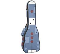Ukulele Bag Dices Pattern Ukulele Caso per Soprano Tenore Concert 23 Pollici 10 MM Spessore Morbido Imbottito Cinghie Regolabile Gig Bag