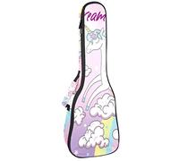 Ukulele Bag Fata On Unicorn Pattern Ukulele Custodia per Soprano Tenore Concert 23 Pollici 10 MM Spessore Morbido Imbottito Cinghie Regolabile Gig Bag