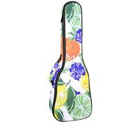 Ukulele Bag Fresh Lemon Grape Orange Ukulele Case per Soprano Tenore Concert 23 Pollici 10 MM Spessore Morbido Imbottito Cinghie Regolabile Gig Bag
