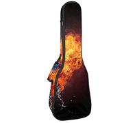 Ukulele Bag Fuoco e Cuore Acqua Ukulele Custodia per Soprano Tenore Concert 23 Pollice 10 MM Spessore Morbido Imbottito Cinghie Regolabile Gig Bag