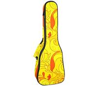 Ukulele Bag Giallo Modello Astratto Ukulele Caso per Soprano Tenore Concert 23 Pollici 10 MM Spessore Morbido Imbottito Cinghie Regolabile Gig Bag