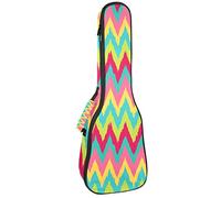 Ukulele Bag Giallo Rosa Blu Verde Chevron Modello Ukulele Custodia per Soprano Tenore Concert 23 Pollici 10MM Spessore Morbido Imbottito Cinghie Regolabile Gig Bag