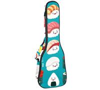 Ukulele Bag Giappone Sushi Blu Modello Ukulele Custodia per Soprano Tenore Concert 23 Pollice 10 MM Spessore Morbido Imbottito Cinghie Regolabile Gig Bag