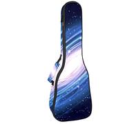 Ukulele Bag Glowing Andromeda Galaxy Ukulele Custodia per Soprano Tenore Concert 23 Pollice 10 MM Spessore Morbido Imbottito Cinghie Regolabile Gig Bag