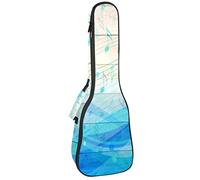 Ukulele Bag Legno Board Music Note Blu Ukulele Custodia per Soprano Tenore Concert 23 Pollici 10 MM Spessore Morbido Imbottito Cinghie Regolabile Gig Bag