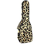 Ukulele Bag Leopard Pattern Sexy Wild Power Ukulele Custodia per Soprano Tenore Concert 23 Pollici 10 MM Spessa Morbido Imbottito Cinghie Regolabile Gig Bag