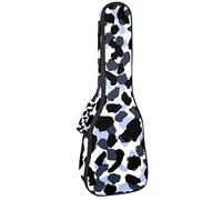 Ukulele Bag Leopard Skin Blu Ukulele Custodia per Soprano Tenore Concert 23 Pollici 10 MM Spessore Morbido Imbottito Cinghie Regolabile Gig Bag