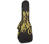 Ukulele Bag Merry Christmas Golden Ukulele Caso per Soprano Tenore Concerto 23 Pollice 10MM Spessore Morbido Imbottito Cinghie Regolabili Gig Bag