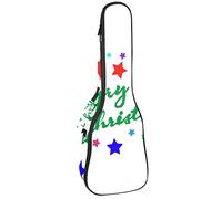 Ukulele Bag Merry Christmas Tree Ukulele Caso per Soprano Tenore Concerto 23 Pollice 10MM Spessore Morbido Imbottito Cinghie Regolabili Gig Bag