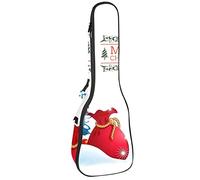 Ukulele Bag Merry Christmas Ukulele Caso per Soprano Tenore Concerto 23 Pollice 10MM Spessore Morbido Imbottito Cinghie Regolabili Gig Bag