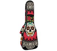 Ukulele Bag Messico Zucchero Teschio con Mandala Ukulele Caso per Soprano Tenore Concerto 23 Pollice 10MM Spessore Morbido Imbottito Cinghie Regolabile Gig Bag