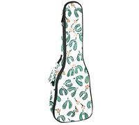 Ukulele Bag Natale Vischio Pianta Ukulele Caso per Soprano Tenore Concert 23 Pollici 10 MM Spessore Morbido Imbottito Cinghie Regolabile Gig Bag