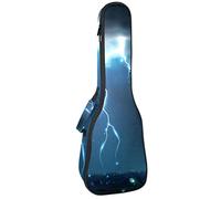 Ukulele Bag Night City Sky Pattern Ukulele Custodia per Soprano Tenore Concert 23 Pollici 10 MM Spessore Morbido Imbottito Cinghie Regolabile Gig Bag