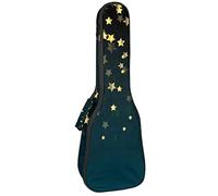 Ukulele Bag Night Sky Golden Stars Pattern Ukulele Custodia per Soprano Tenore Concert 23 Pollici 10 MM Spessore Morbido Imbottito Cinghie Regolabile Gig Bag