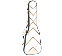 Ukulele Bag Oro Geometrico Forme Ukulele Custodia per Soprano Tenore Concert 23 Pollice 10 MM Spessore Morbido Imbottito Cinghie Regolabile Gig Bag