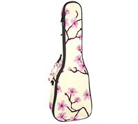 Ukulele Bag Pattern Rosa Peach Blossoms Ukulele Caso per Soprano Tenore Concert 23 Pollici 10MM Spessore Morbido Imbottito Cinghie Regolabile Gig Bag