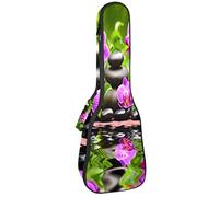 Ukulele Bag Pietre E Orchidea Ukulele Caso per Soprano Tenore Concert 23 Pollici 10 MM Spessore Morbido Imbottito Cinghie Regolabile Gig Bag