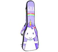 Ukulele Bag Rainbow Unicorn Pattern Ukulele Custodia per Soprano Tenore Concert 23 Pollici 10 MM Spessore Morbido Imbottito Cinghie Regolabile Gig Bag