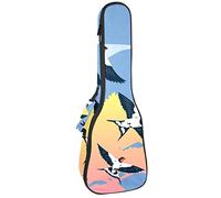 Ukulele Bag Rondini Flying in the Sky Ukulele Custodia per Soprano Tenore Concerto 23 Pollice 10MM Spessore Morbido Imbottito Cinghie Regolabile Gig Bag