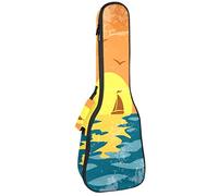Ukulele Bag Sea Lighthouse Retro Ukulele Custodia per Soprano Tenore Concert 23 Pollice 10 MM Spessore Morbido Imbottito Cinghie Regolabile Gig Bag