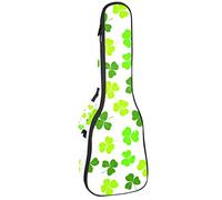 Ukulele Bag Senza Cuciture Clover Leaf Ukulele Custodia per Soprano Tenore Concert 23 Pollici 10 MM Spessore Morbido Imbottito Cinghie Regolabile Gig Bag
