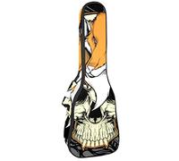 Ukulele Bag Skull Fox Pattern Ukulele Custodia per Soprano Tenore Concert 23 Pollici 10 MM Spessore Morbido Imbottito Cinghie Regolabile Gig Bag