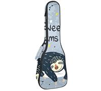 Ukulele Bag Sloth Sweet Dream Pattern Ukulele Custodia per Soprano Tenore Concert 23 Pollici 10 MM Spessore Morbido Imbottito Cinghie Regolabile Gig Bag