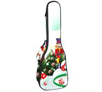 Ukulele Bag Snowy Christmas Wonderland Paradise Ukulele Caso per Soprano Tenore Concerto 23 Pollice 10MM Spessore Morbido Imbottito Cinghie Regolabili Gig Bag