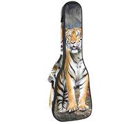 Ukulele Bag Tiger Animal Pattern Ukulele Caso per Soprano Tenore Concert 23 Pollici 10 MM Spessore Morbido Imbottito Cinghie Regolabile Gig Bag