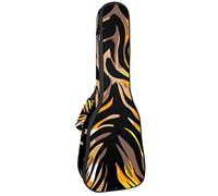 Ukulele Bag Tiger Animal Texture Pattern Ukulele Custodia per Soprano Tenore Concert 23 Pollici 10 MM Spessore Morbido Imbottito Cinghie Regolabile Gig Bag