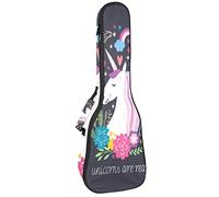 Ukulele Bag Unicorn Are Real Ukulele Custodia per Soprano Tenore Concert 23 Pollici 10 MM Spessore Morbido Imbottito Cinghie Regolabile Gig Bag