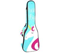 Ukulele Bag Unicorn Blu Modello Ukulele Custodia per Soprano Tenore Concert 23 Pollici 10 MM Spessore Morbido Imbottito Cinghie Regolabile Gig Bag