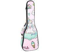 Ukulele Bag Unicorn On Clouds Custodia Ukulele per Soprano Tenore Concert 23 Pollici 10 MM Spessore Morbido Imbottito Cinghie Regolabile Gig Bag