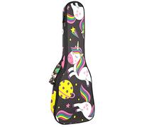Ukulele Bag Unicorn Space Pattern Ukulele Custodia per Soprano Tenore Concert 23 Pollici 10 MM Spessore Morbido Imbottito Cinghie Regolabile Gig Bag