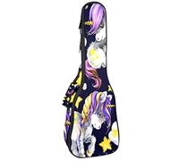 Ukulele Bag Unicorn Viola Modello Ukulele Custodia per Soprano Tenore Concert 23 Pollici 10 MM Spessore Morbido Imbottito Cinghie Regolabile Gig Bag