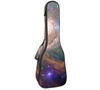 Ukulele Bag Universo Night Starry Galaxy Space Pattern Custodia Ukulele per Soprano Tenore Concert 23 Pollici 10 MM Spessore Morbido Imbottito Cinghie Regolabile Gig Bag