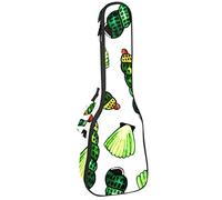 Ukulele Bag Verde Beach Ukulele Caso per Soprano Tenore Concert 23 Pollice 10 MM Spessore Morbido Imbottito Cinghie Regolabile Gig Bag