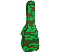 Ukulele Bag Verde Camo Militare Ukulele Caso per Soprano Tenore Concert 23 Pollice 10 MM Spessore Morbido Imbottito Cinghie Regolabile Gig Bag