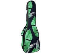 Ukulele Bag Verde Foglia Tropicale Ukulele Caso per Soprano Tenore Concert 23 Pollici 10 MM Spessore Morbido Imbottito Cinghie Regolabile Gig Bag