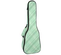 Ukulele Bag Verde Giallo Plaid Ukulele Custodia per Soprano Tenore Concert 23 Pollici 10 MM Spessore Morbido Imbottito Cinghie Regolabile Gig Bag