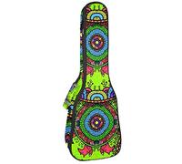 Ukulele Bag Volpi Verde Modello Ukulele Custodia per Soprano Tenore Concert 23 Pollici 10 MM Spessore Morbido Imbottito Cinghie Regolabile Gig Bag