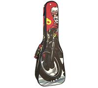 Ukulele Borsa a Motore di Equitazione Natale Babbo Natale Ukulele Custodia per Soprano Tenore Concert 23 Pollici 10 MM Spessa Morbida Imbottita Cinghie Regolabile Gig Bag
