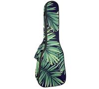 Ukulele Borsa Acquarello Rainforest Verde Foglie Modello Ukulele Custodia per Soprano Tenore Concert 23 Pollici 10 MM Spessore Morbido Imbottito Cinghie Regolabile Gig Bag