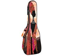 Ukulele Borsa Africana Giovani Donne Montagna Alba Paesaggio Ukulele Caso per Soprano Tenore Concert 23 Pollice 10 MM Spessore Morbido Imbottito Cinghie Regolabile Gig Bag