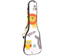 Ukulele borsa animali leone volpe fenicottero gufo orso Ukulele caso per concerto tenore soprano 23 pollici 10 mm di spessore morbido imbottito cinghie regolabili Gig Bag