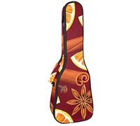 Ukulele Borsa Arancione E Spezie Frutta Modello Ukulele Caso per Soprano Tenore Concert 23 Pollici 10 MM Spessore Morbido Imbottito Cinghie Regolabile Gig Bag